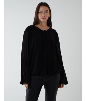 Pleated Sleeve Blouse