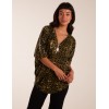 Leopard Zip Front Diamante Tunic Top