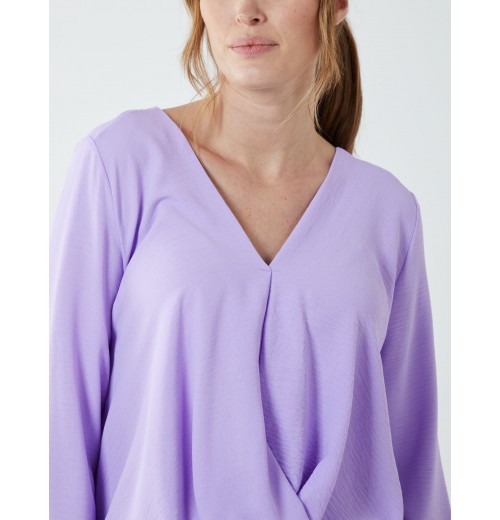 Crossover Woven Plain Blouse