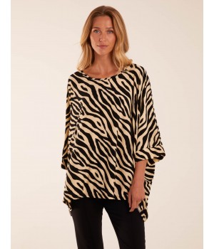 Zebra Print Oversize Top