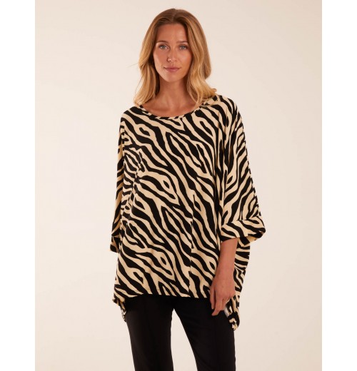 Zebra Print Oversize Top