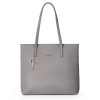 Faux Leather Tote Bag With Zipper